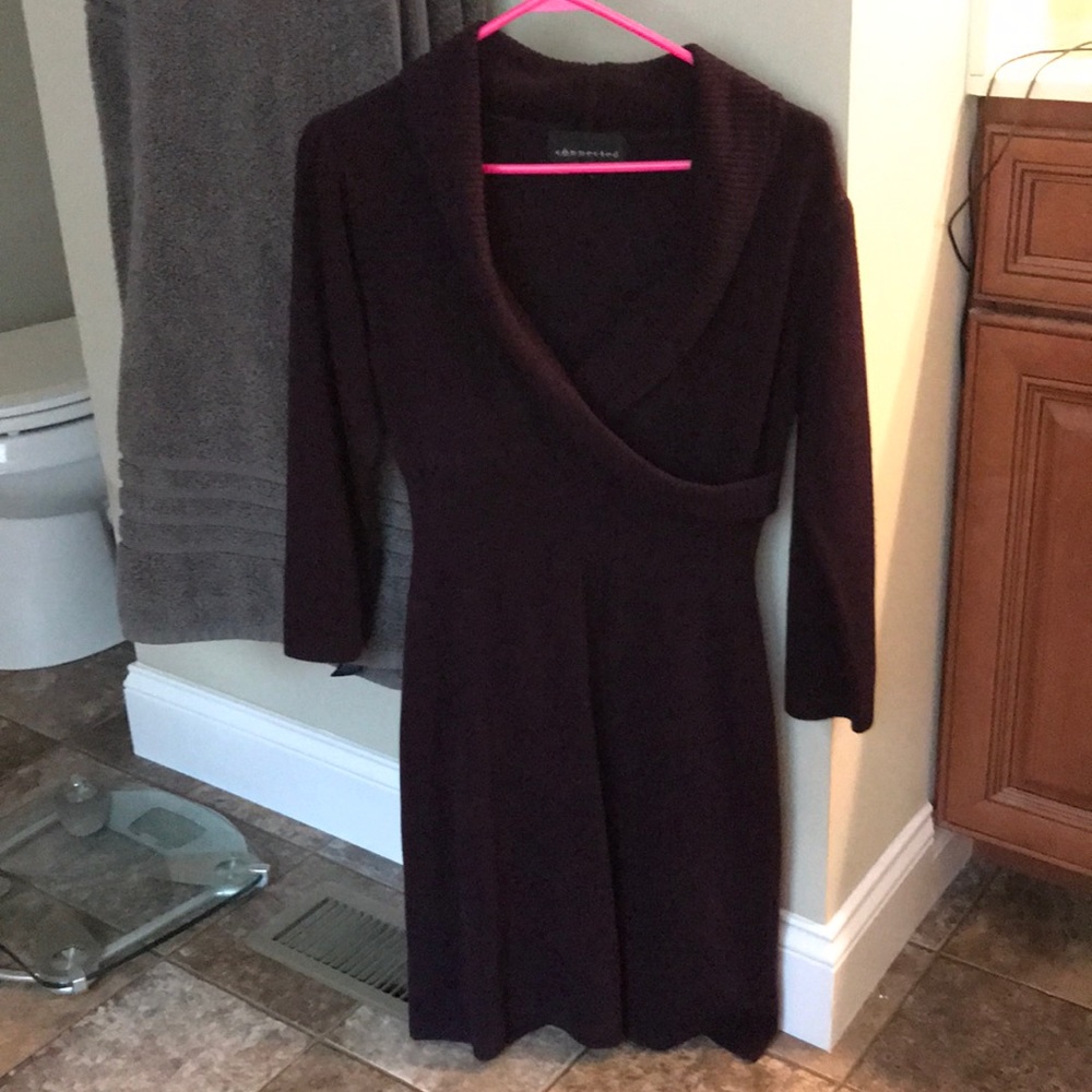 Plum sweater dress